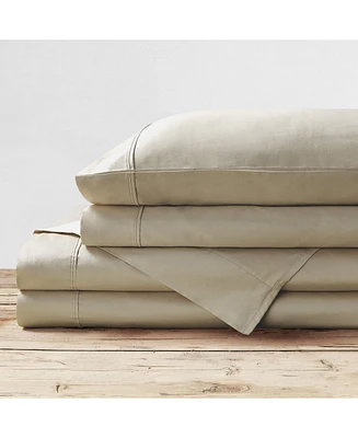 Brielle Home 400 Thread Count Cotton Sateen 3-Pc. Sheet Set, Twin