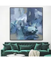 Giant Art Abstract Blues Ii Oversized Framed Canvas, 45" x 45"