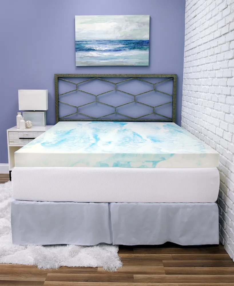 SensorGel 4" Gel Swirl Memory Foam California King Mattress Topper