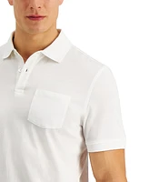 Club Room Men's Solid Jersey Polo with Pocket, Created for Macy's