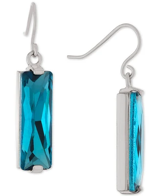 Giani Bernini Crystal Rectangle Drop Earrings in Sterling Silver, Created for Macy's