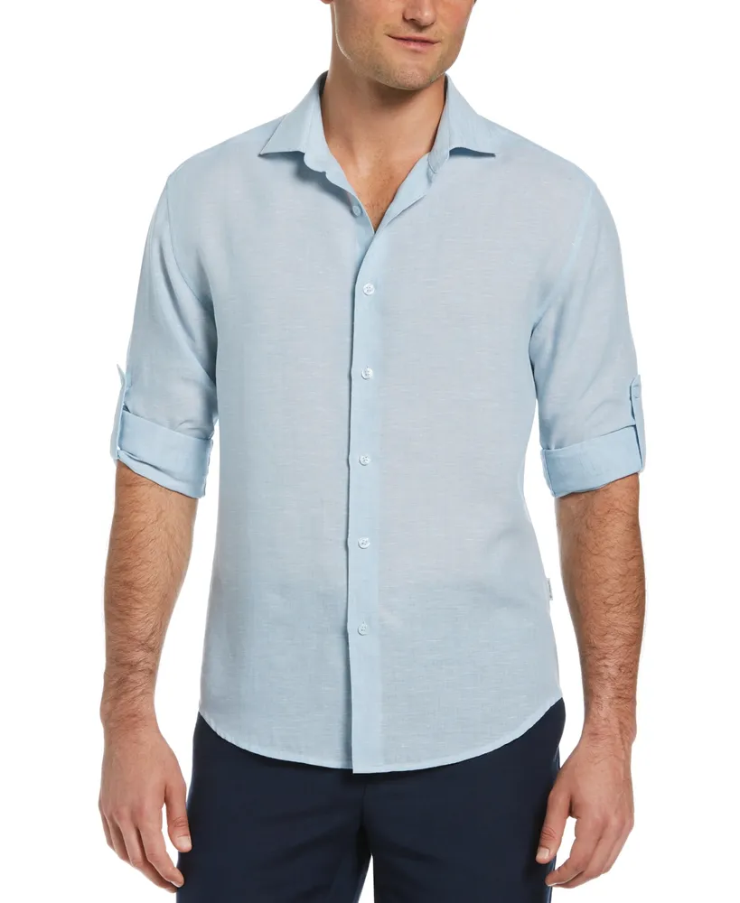 Cubavera Men's Travelselect Linen Blend Wrinkle-Resistant Shirt