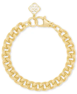 Kendra Scott Pave Logo Charm Chain Link Bracelet