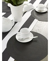 Design Imports Black Round Double frame Placemat, Set of 6