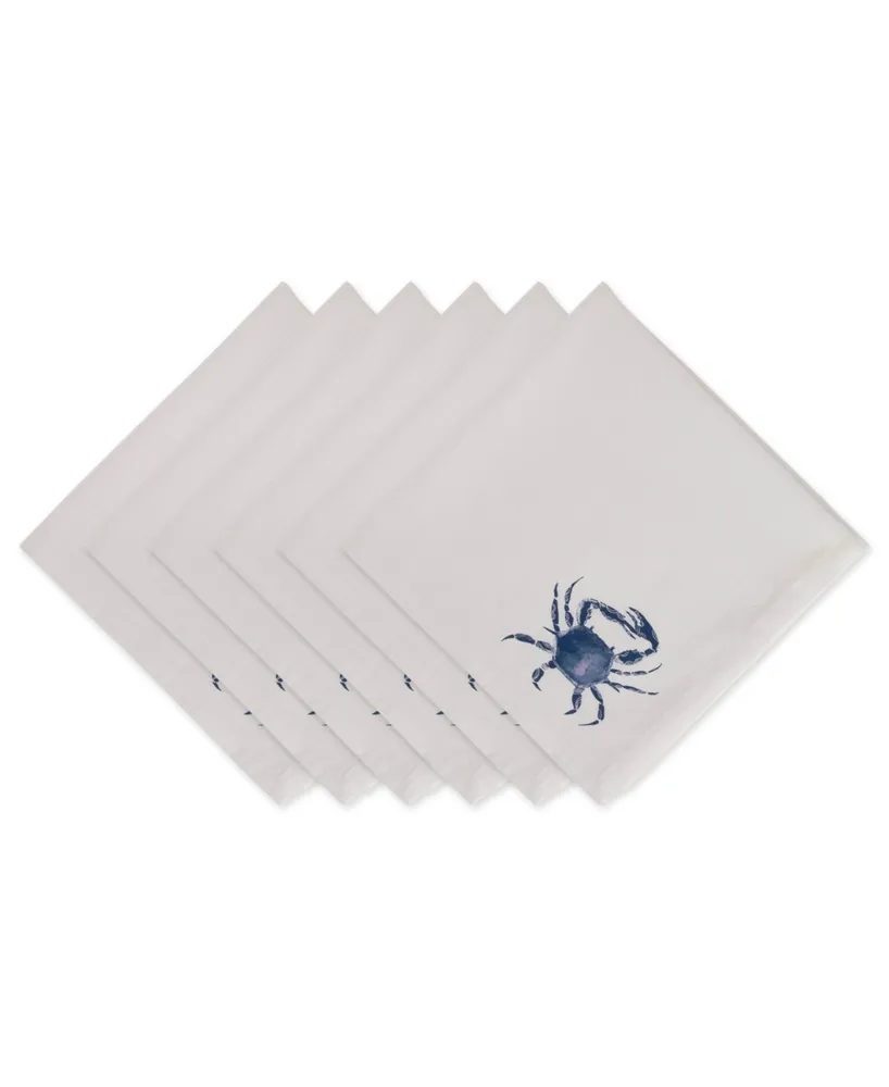 Design Imports Crab Printed Napkin, Set of 6