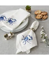 Design Imports Crab Printed Napkin, Set of 6