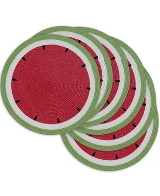 Design Imports Summer Day Watermelon Placemats, Set of 6