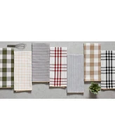 Design Imports Farmhouse Woven Dishtowel, Set of 5