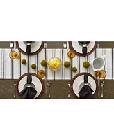 Design Imports Zig Dobby Stripe Table Runner