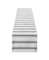 Design Imports Zig Dobby Stripe Table Runner