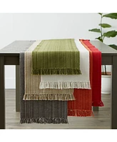 Design Imports Variegated Fringe Table Runner