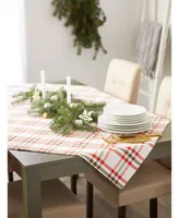 Design Imports Kitchen and Table Top Jolly Tree Collection Tablecloth, Nutcracker Plaid, 52" x 52"