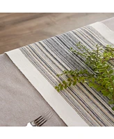 Design Imports Striped Fringed Table Runner