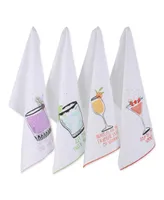 Design Imports Pop Fizz Home Collection, Sassy Cocktails, 18" x 28", Set of 4