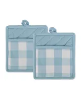 Design Imports Buffalo Check Kitchen Textiles, 9" x 8", Set of 2