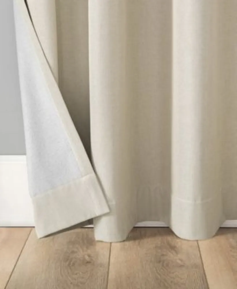 Sun Zero Tresello Tonal Texture Draft Shield Fleece Insulated 100 Blackout Grommet Curtain Panel Collection