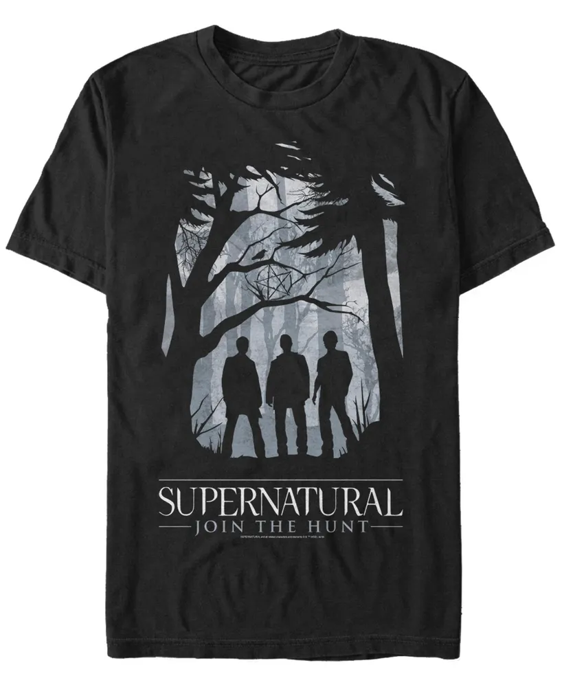 Men's Supernatural Dark Forest Poster Short Sleeve T-shirt