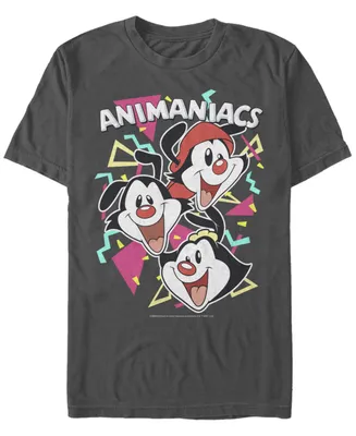 Men's Animaniacs Animated Series 90s Style Group Face Shot Short Sleeve T-shirt