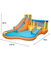 Banzai Inflatable Slide 'N Bounce Splash Park Water Park