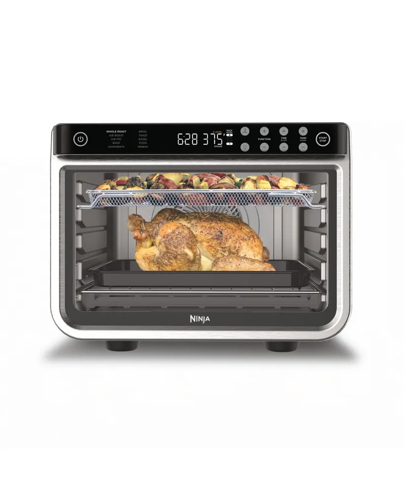 HOMCOM 12qt Air Fry Oven, 8 in 1 Countertop Oven Combo with Air Fry, Roast, Broil, Bake and Dehydrate, 1700W with Accessories and LED Display, Black