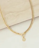 Ettika Crystal Disc and Chain Necklace