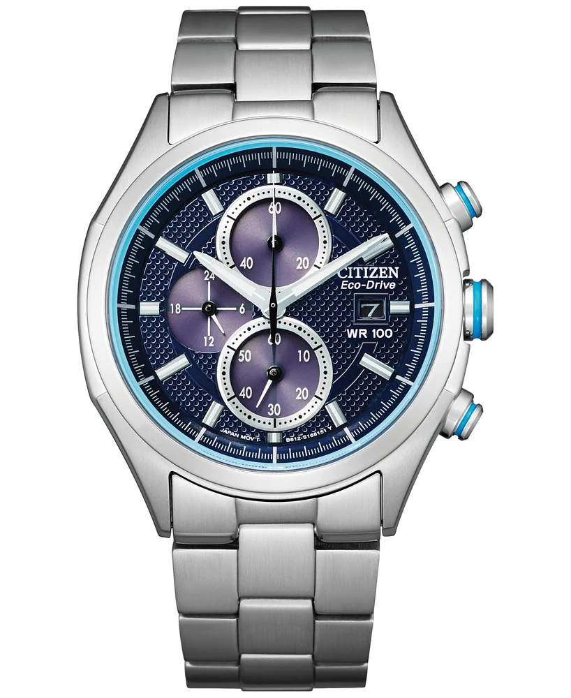 Citizen Eco-Drive Men's Chronograph Stainless Steel Bracelet Watch 41mm