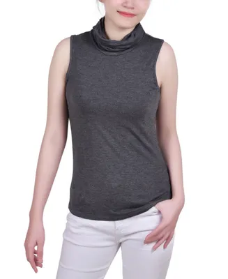 Ny Collection Petite Sleeveless Turtleneck Top