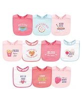 Hudson Baby Infant Girl Cotton Bibs
