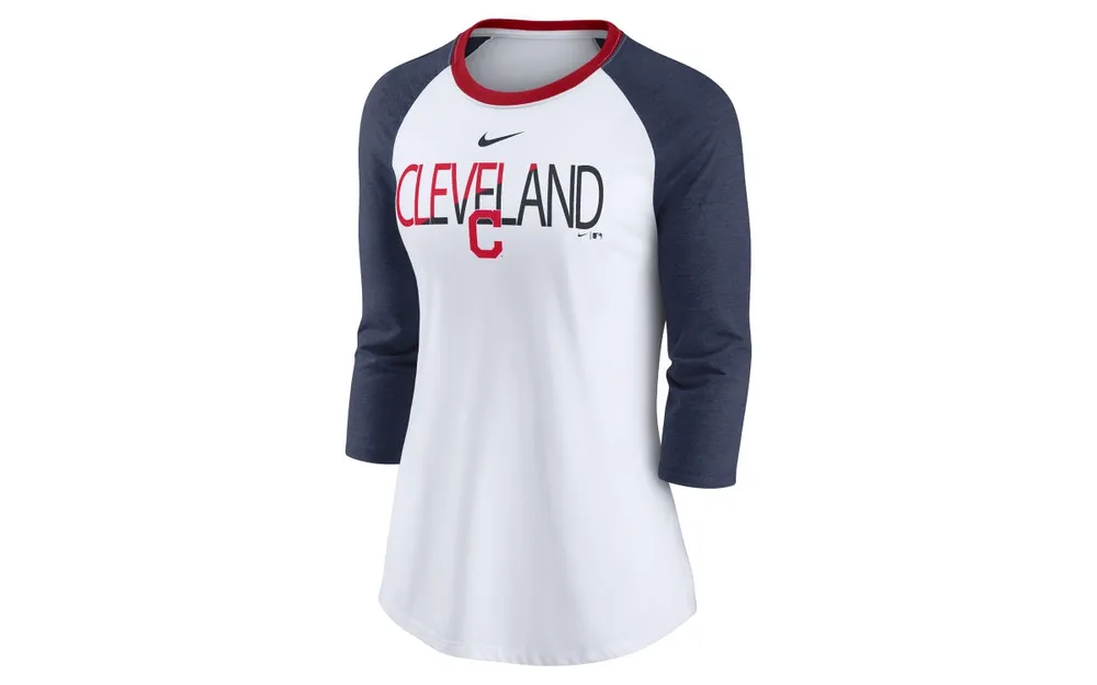 Lids Cleveland Indians Nike Women's Henley 3/4-Sleeve Raglan Tri-Blend  Performance V-Neck T-Shirt - Navy