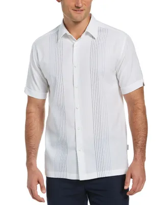 Cubavera Men's Big & Tall Ombre Embroidered Stripe Short Sleeve Shirt