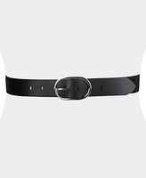 Calvin Klein Women's Oval Center Bar Buckle Dress Belt