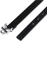 Calvin Klein Women's Ck Monogram Buckle Skinny Belt