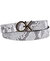 Calvin Klein Women's Reversible Monogram Buckle Belt