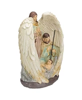 Northlight 11.25" Holy Family and Angel Christmas Nativity Table Decoration