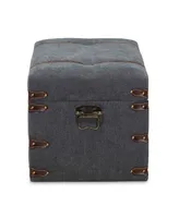 Palma Modern and Contemporary Transitional Fabric Upholstered Storage Trunk Ottoman