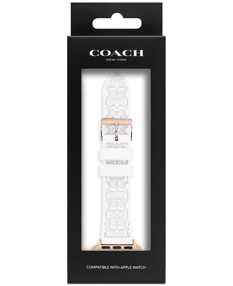 Coach White Rubber 38/40/41mm Apple Watch Band