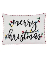 Saro Lifestyle Merry Christmas Design Throw Pillow, 20" x 14"