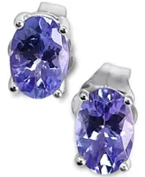 Tanzanite Stud Earrings (7/8 ct. t.w.) in 14k White Gold