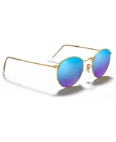Ray-Ban Polarized Sunglasses, RB3447 Round Flash Lenses