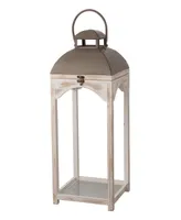 Glitzhome Set of 2 Mondern Farmhouse Wooden Lantern