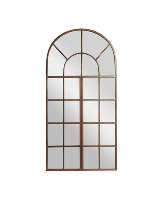Brown Traditional Metal Wall Mirror, 48 x 24