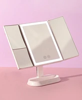 Zora Rechargeable Led Trifold Makeup Mirror