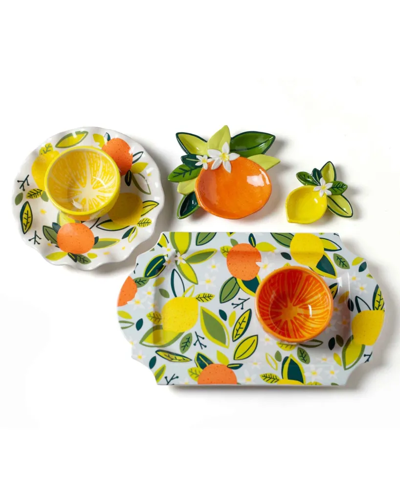 Coton Colors by Laura Johnson Orange Appetizer Bowl