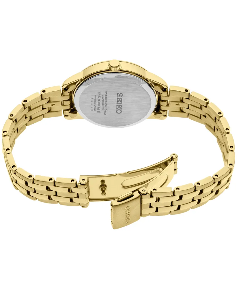Seiko Women's Essential Gold-Tone Stainless Steel Bracelet Watch 30mm