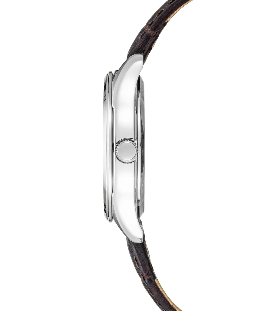 Seiko Women's Essential Brown Leather Strap Watch 39mm