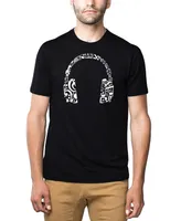 Men's Premium Blend Word Art Music Note Headphones T-shirt