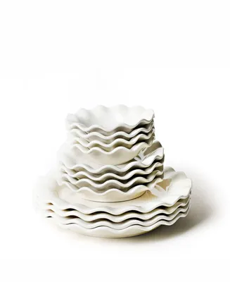 Coton Colors by Laura Johnson Signature White 12-Pc Dinnerware Set, Service for 4