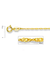 14K Yellow Gold .85 mm Singapore 20" Chain