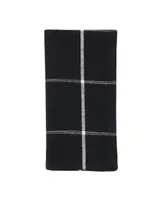 Saro Lifestyle Cotton Table Napkins with Simple Plaid Design, Set of 4, 20" x