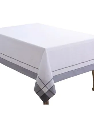 Saro Lifestyle Casual Tablecloth With Banded Border Design